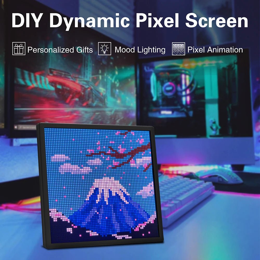 LED Pixel Matrix Bluetooth Display – 64x64 RGB Smart Panel, DIY Art & Gaming Decor