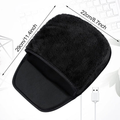 USB Heated Mouse Pad Hand Warmer – Plush Winter Essential for Home & Office