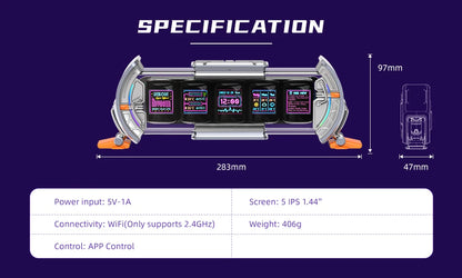 Divoom Times Gate - Digital Clock | Smart APP | WiFi | RGB LED | Gaming Setup