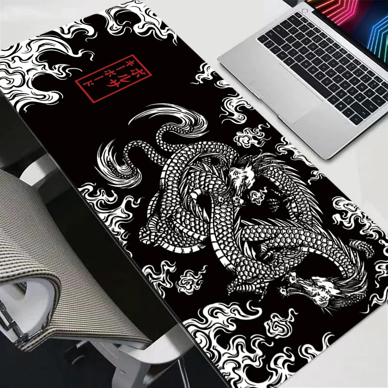 Japanese Dragon Gaming Mouse Pad XL - HD Non-Slip Desk Mat for Laptop & Keyboard