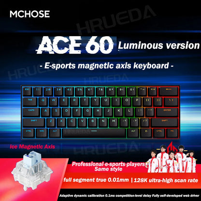 Ace 60 Pro Magnetic Mechanical Keyboard – 0.02mm Accuracy, 0.125ms Delay, Esports