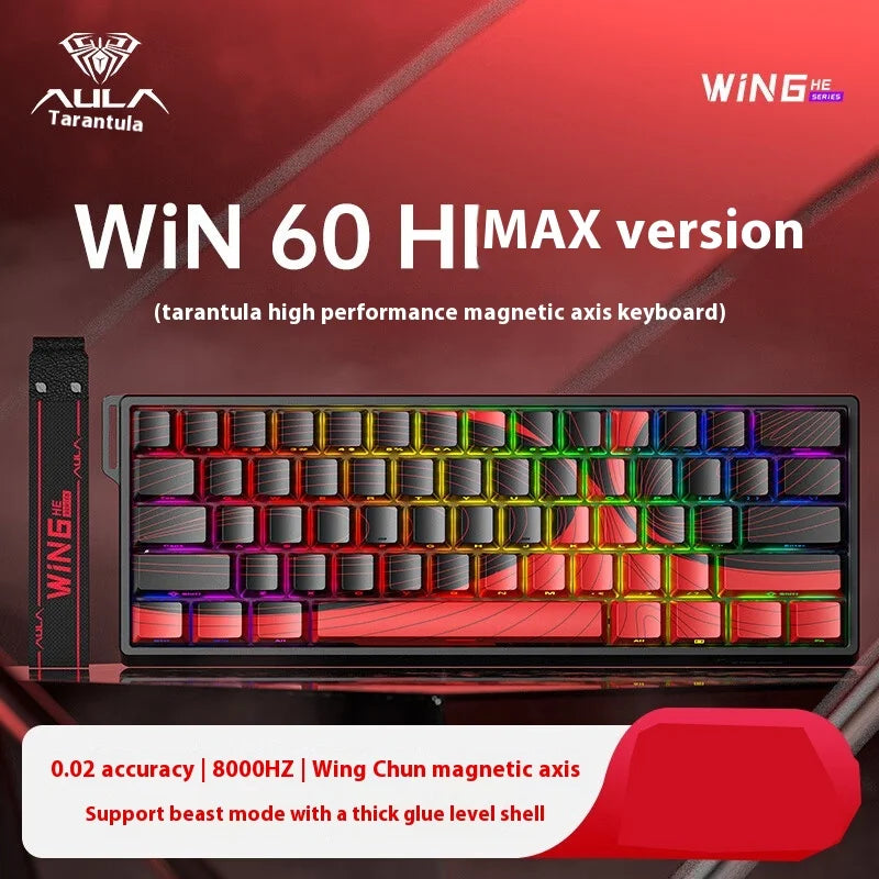 AULA WIN60/WIN68 HE Magnetic Mechanical Keyboard – 8KHz, 0.02ms RT, SOCD