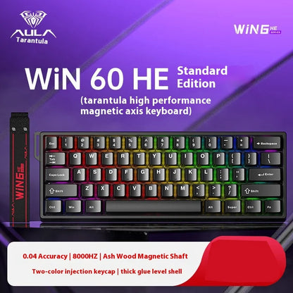 AULA WIN60/WIN68 HE Magnetic Mechanical Keyboard – 8KHz, 0.02ms RT, SOCD