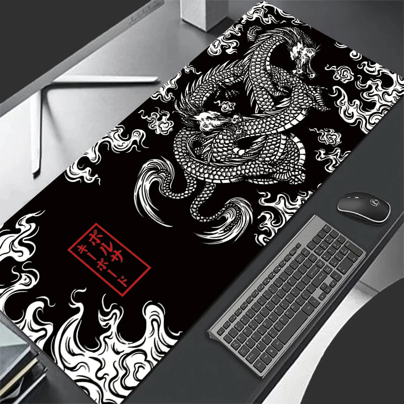 Japanese Dragon Gaming Mouse Pad XL - HD Non-Slip Desk Mat for Laptop & Keyboard