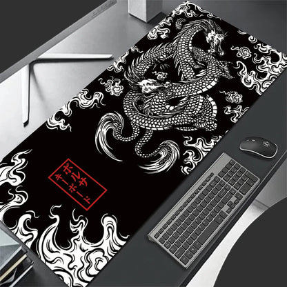 Japanese Dragon Gaming Mouse Pad XL - HD Non-Slip Desk Mat for Laptop & Keyboard