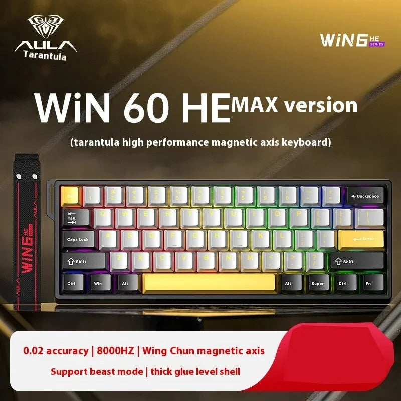 AULA WIN60/WIN68 HE Magnetic Mechanical Keyboard – 8KHz, 0.02ms RT, SOCD