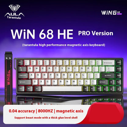 AULA WIN60/WIN68 HE Magnetic Mechanical Keyboard – 8KHz, 0.02ms RT, SOCD