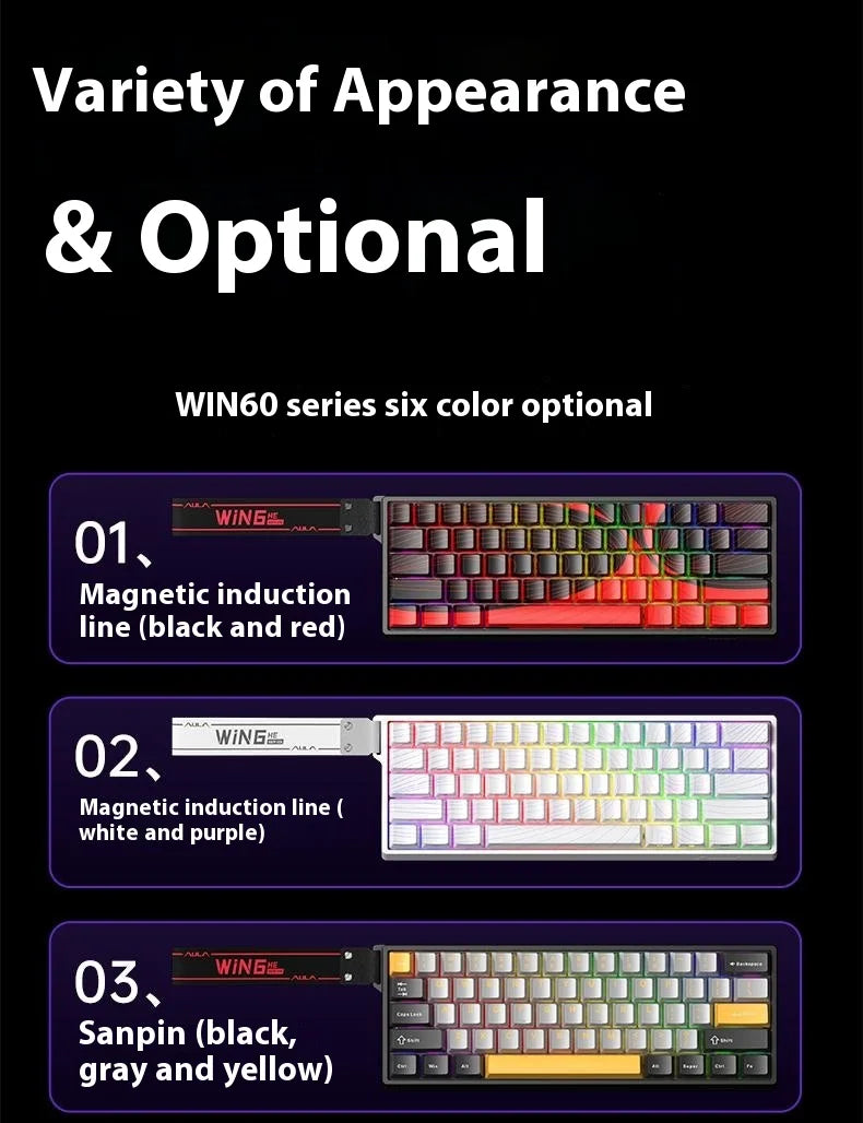 AULA WIN60/WIN68 HE Magnetic Mechanical Keyboard – 8KHz, 0.02ms RT, SOCD