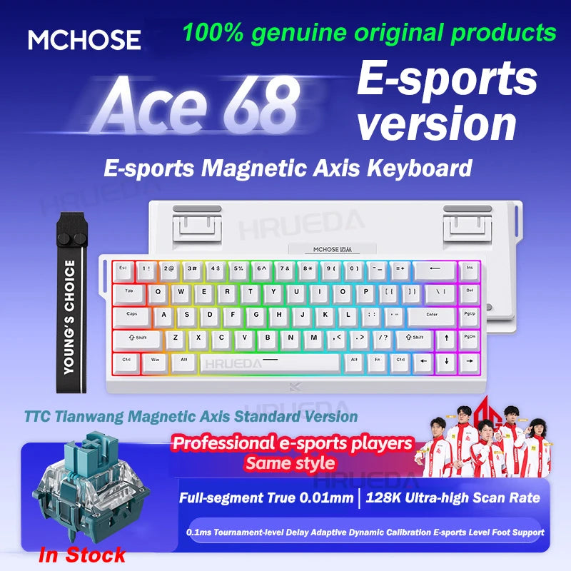 Ace 60 Pro Magnetic Mechanical Keyboard – 0.02mm Accuracy, 0.125ms Delay, Esports