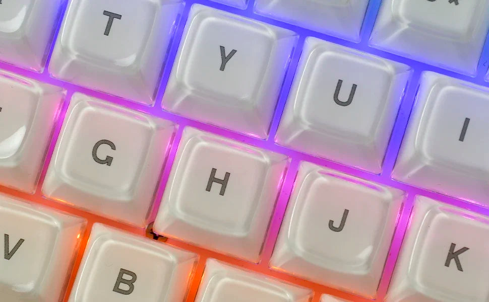 Multicolor Jelly Round 117 Key Caps OEM for Cherry MX Backlit Mechanical Keyboards