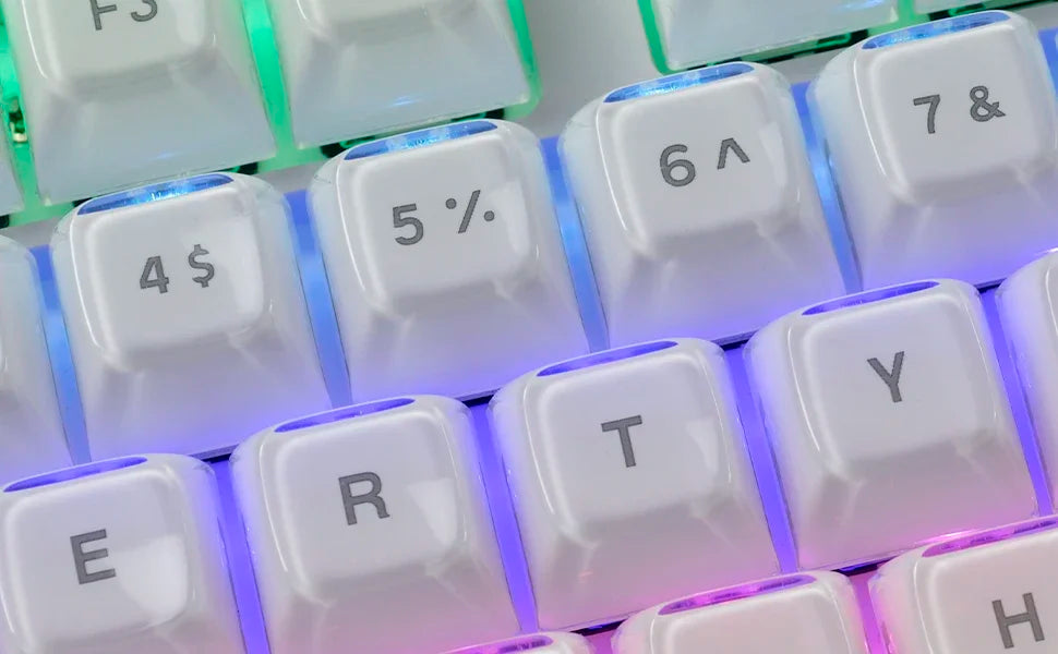 Multicolor Jelly Round 117 Key Caps OEM for Cherry MX Backlit Mechanical Keyboards