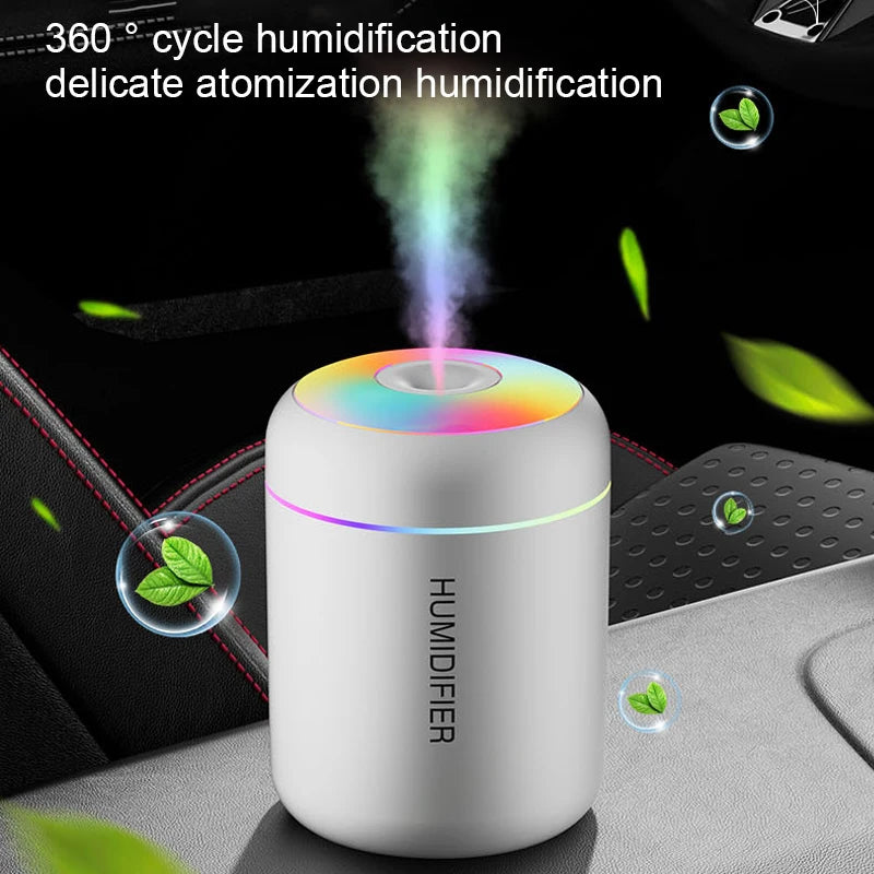 180ML Mini Air Humidifier – USB Aroma Diffuser & Essential Oil Purifier for Home & Car