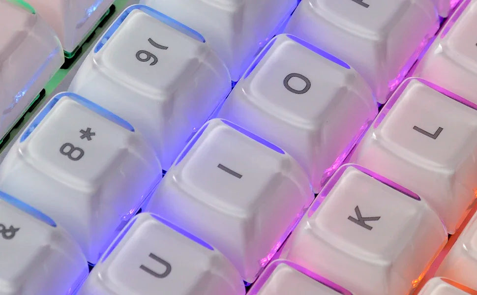 Multicolor Jelly Round 117 Key Caps OEM for Cherry MX Backlit Mechanical Keyboards