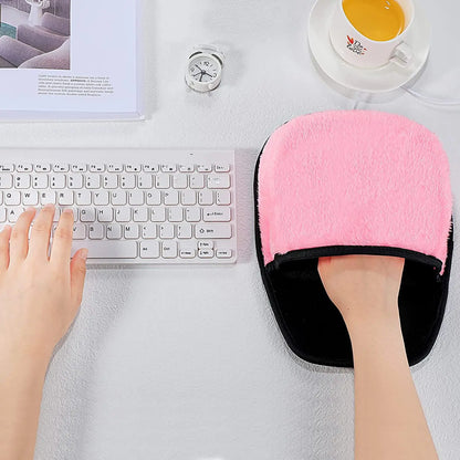 USB Heated Mouse Pad Hand Warmer – Plush Winter Essential for Home & Office