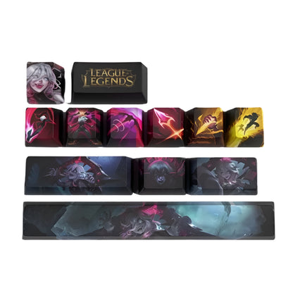 LOL Zed League Of Legends der Meister der Schatten OEM PBT Tastaturkappe Kawaii Keycap Spielperipherie Spielzeug Tischdekoration