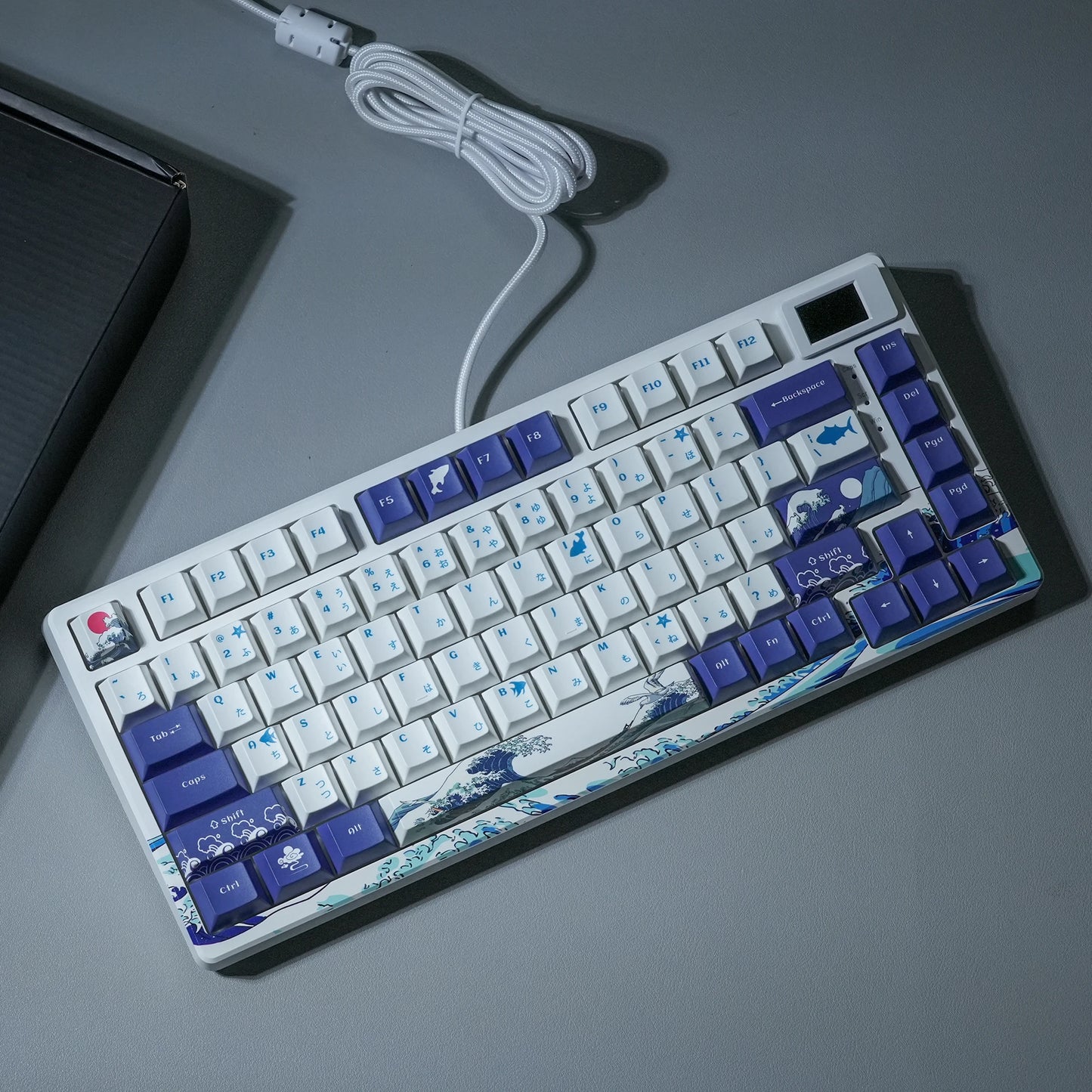 Wired Mechanical Gaming Keyboard – OLED Display, Hot-Swappable, RGB Pudding Keycaps