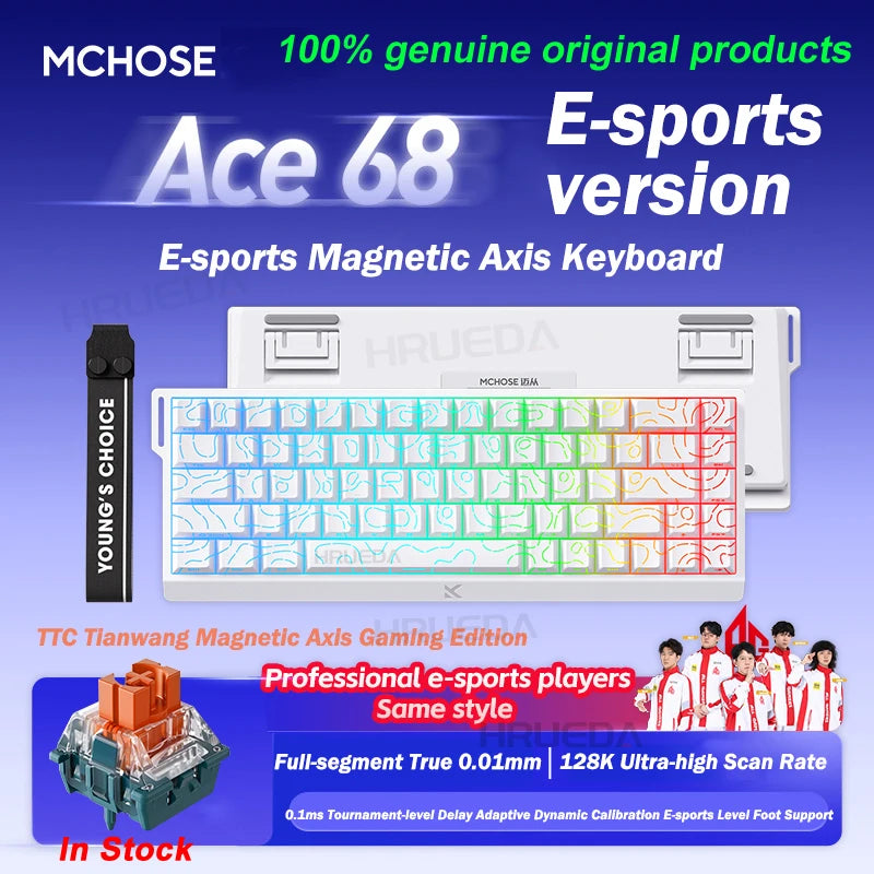 Ace 60 Pro Magnetic Mechanical Keyboard – 0.02mm Accuracy, 0.125ms Delay, Esports